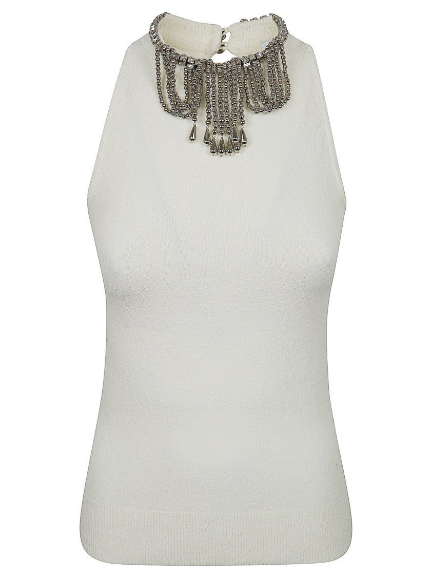 Paco Rabanne Viscose-Polyamide Nude Top