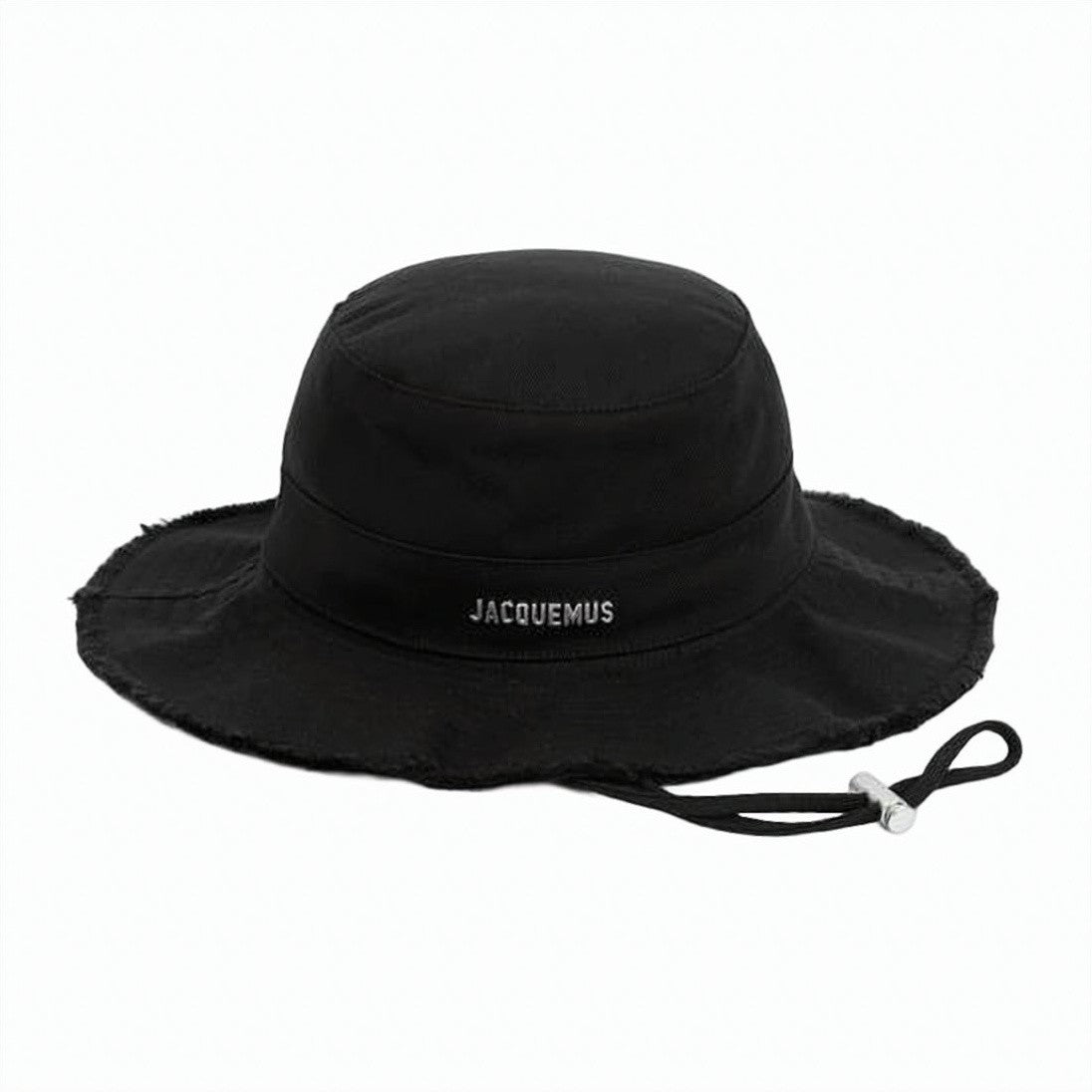 Jacquemus Cotton Bucket Hat With Frayed Brim