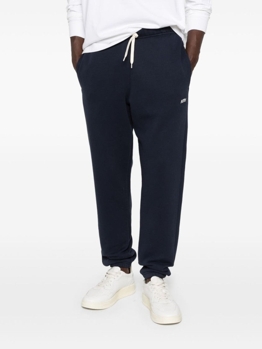 Autry Blue Drawstring Embroidered Casual Pants