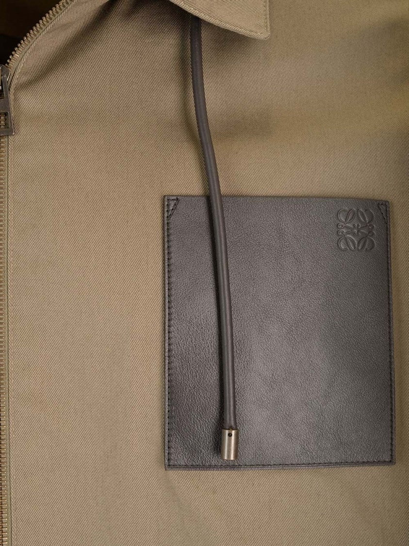 Loewe Cropped Jacket With Front Zipper Closure