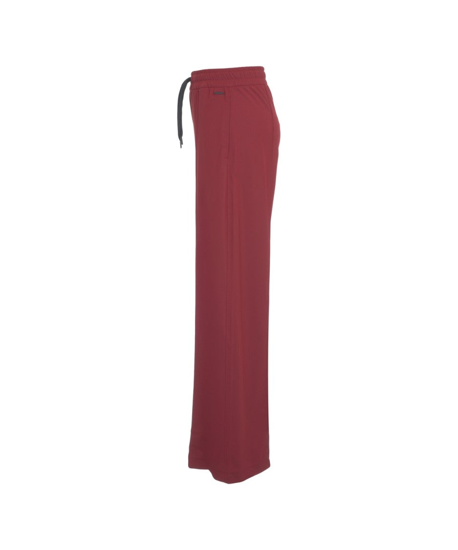 Alpha Tauri Wide-Leg Palazzo Trousers With Drawstring Waistband