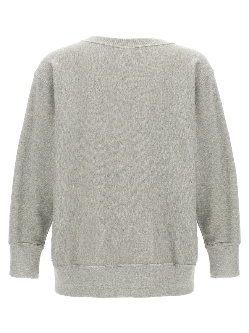 Undercover Oversized Grey Crewneck Sweatshirt With Bold Embroidery
