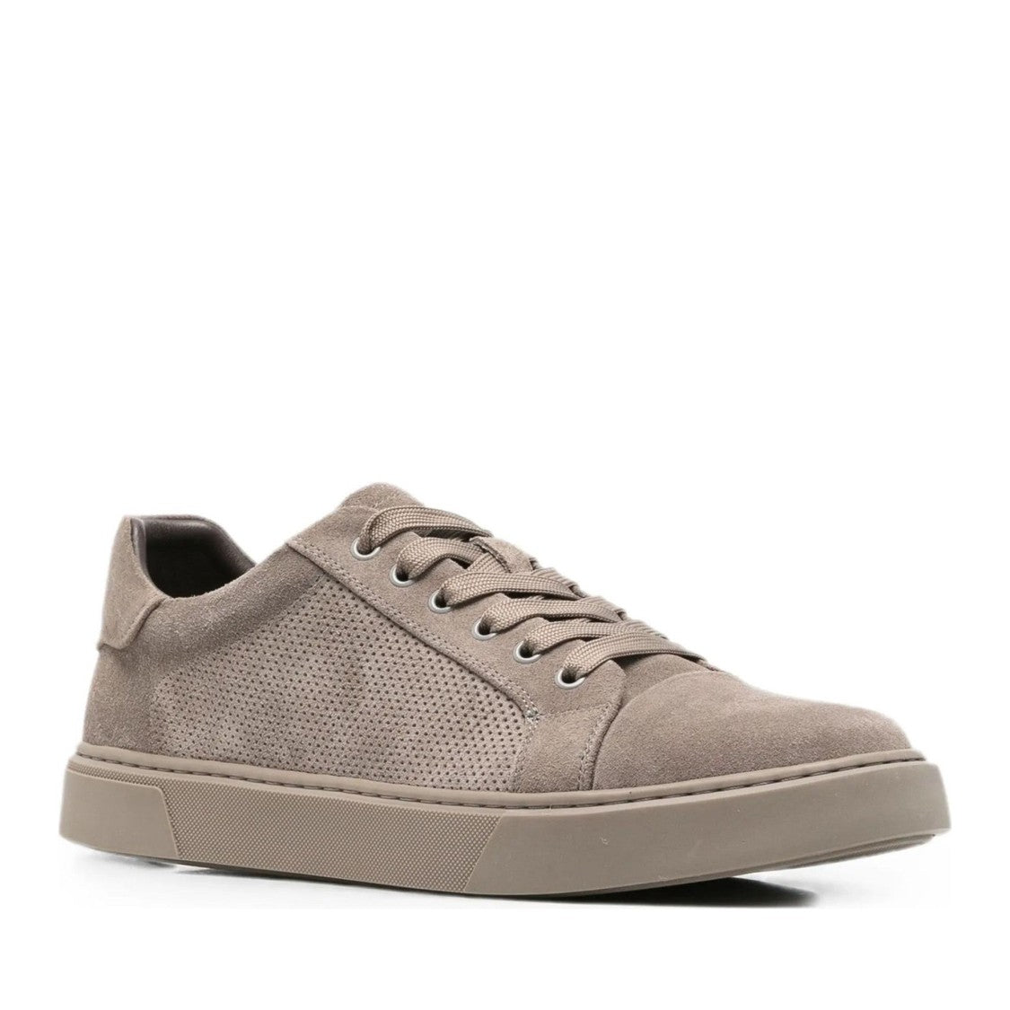 Alberto Gozzi Grey Padded Collar Wedge Suede Sneakers