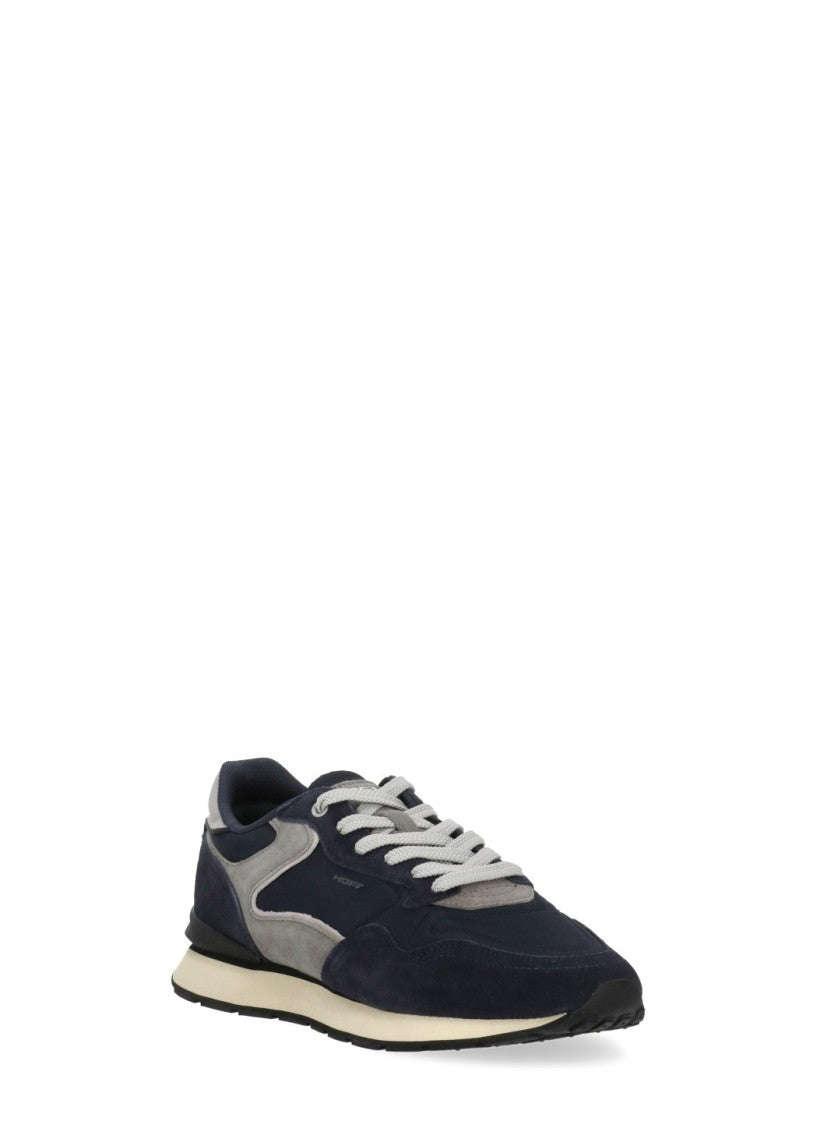Hoff Blue Suede Gray Leather Accent Sneakers