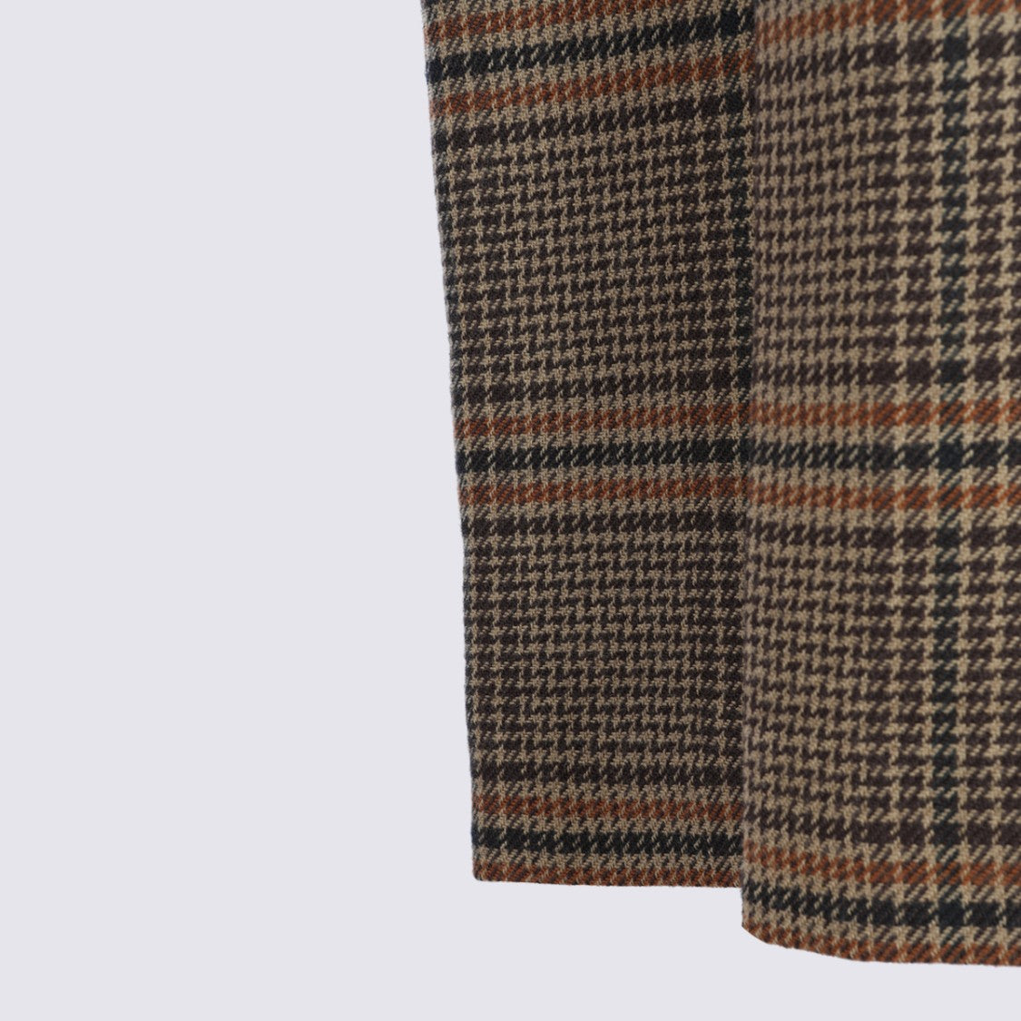 Saint Laurent Plaid Midi Skirt With Front Pleats And Fitted Waistband