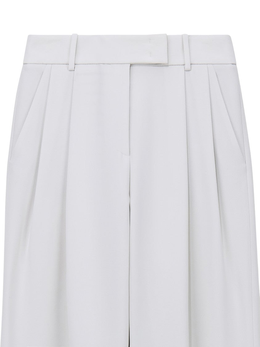 Giorgio Armani Wide-Leg Pleated Silk Crepe Cady Pants