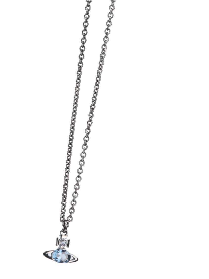 Vivienne Westwood Silver Planet Pendant Gemstone Necklace