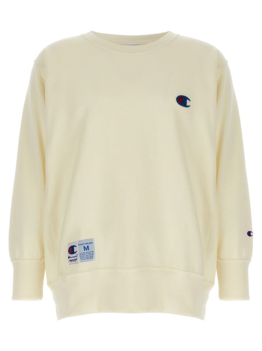 Undercover Brushed Cotton Oversized Sweatshirt With Beaded Patch