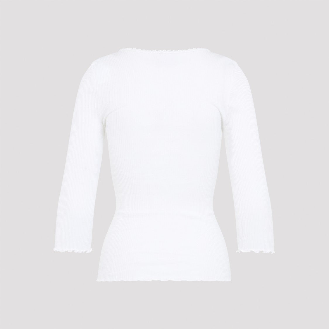 Chloé Fitted Cotton Sweater With Scalloped Neckline