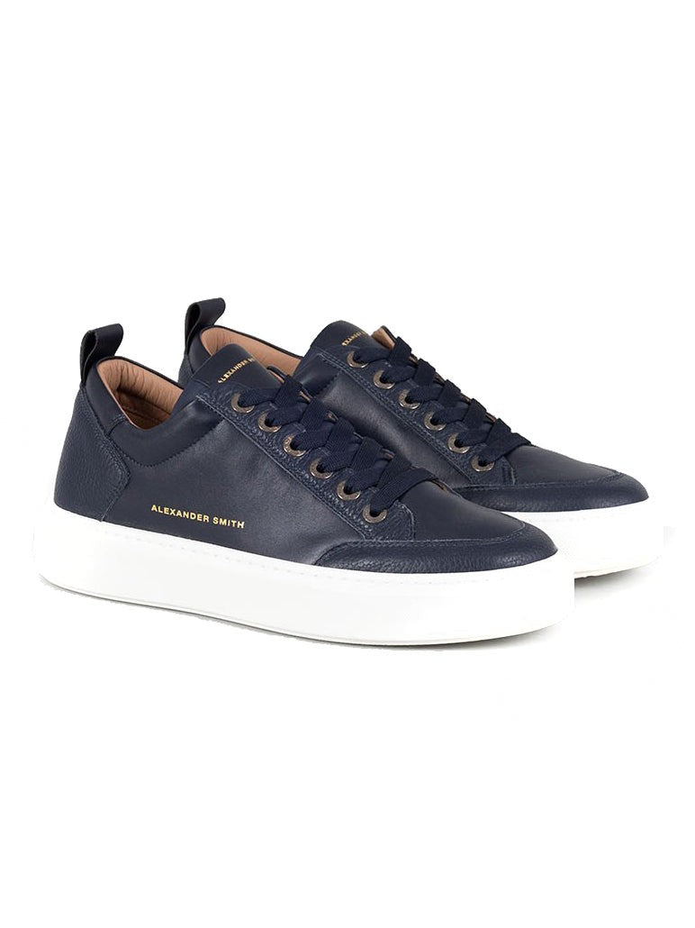 Alexander Smith Casual Blue Cow Leather Sneakers