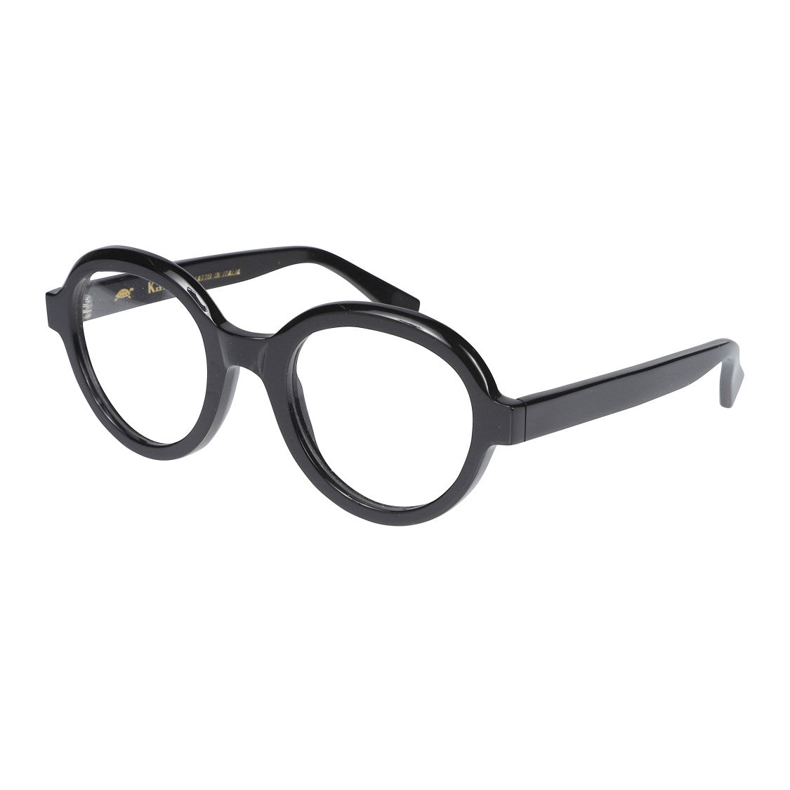 Kador Karola Bold Rounded Frame Eyeglasses With Glossy Black Finish