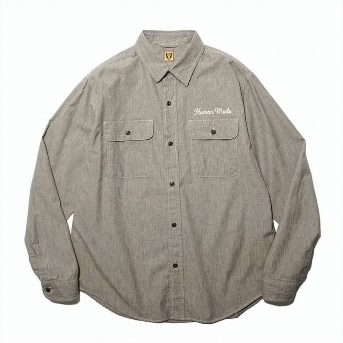 Humanmade Relaxed Fit Long-Sleeve Shirt With Classic Collar And Slogan Detail