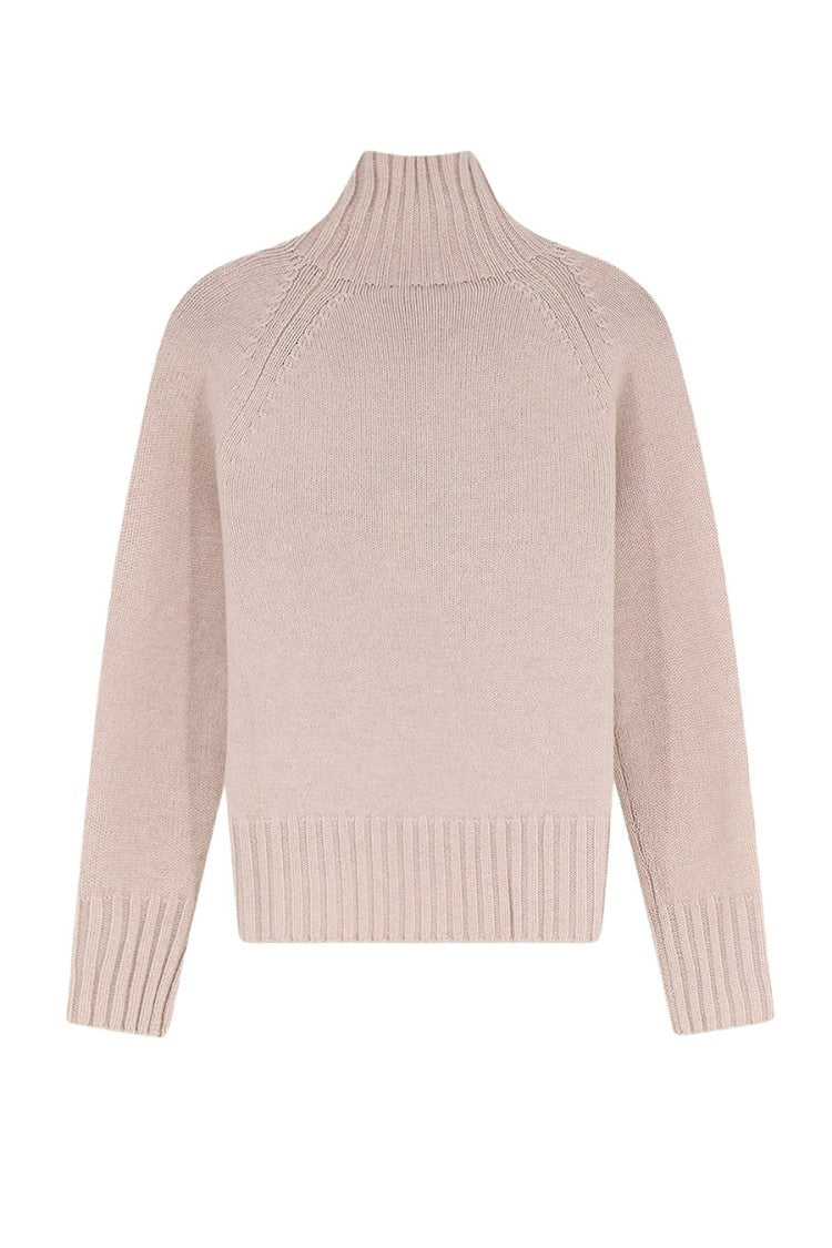 Max Mara Blush Smmmantova Chunky Funnel-Neck Wool-Blend Sweater
