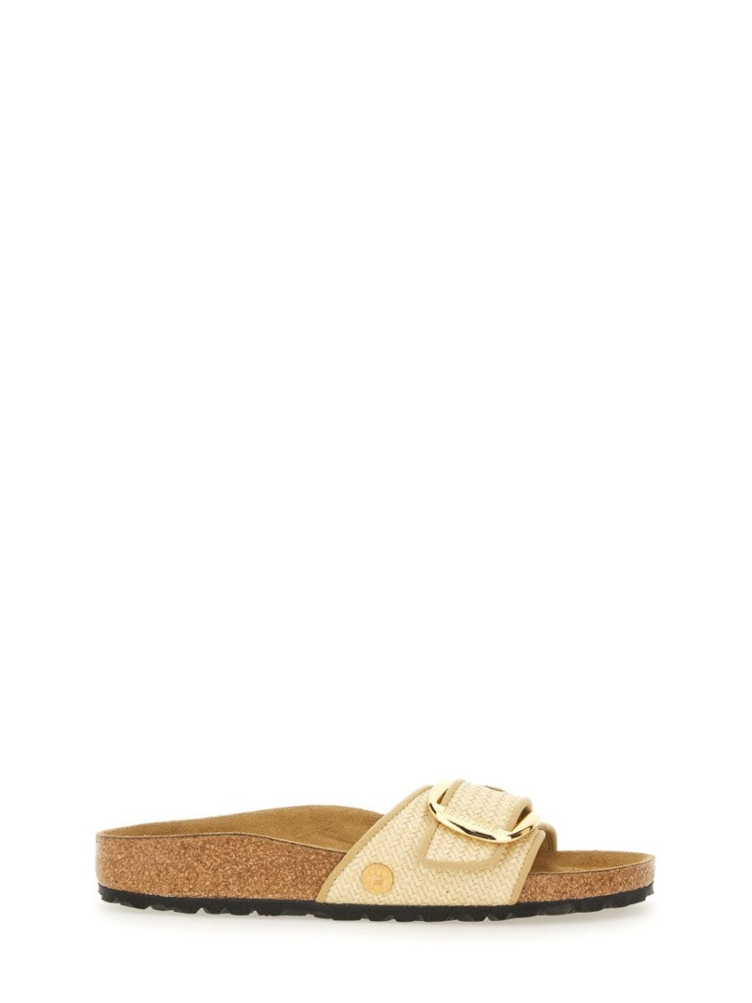 Birkenstock "Madrid Big Buckle" Raffia Sandal