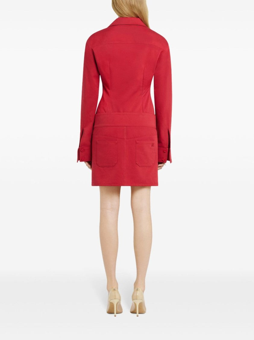 Courrèges Belted Mini Skirt With Concealed Front Fastening