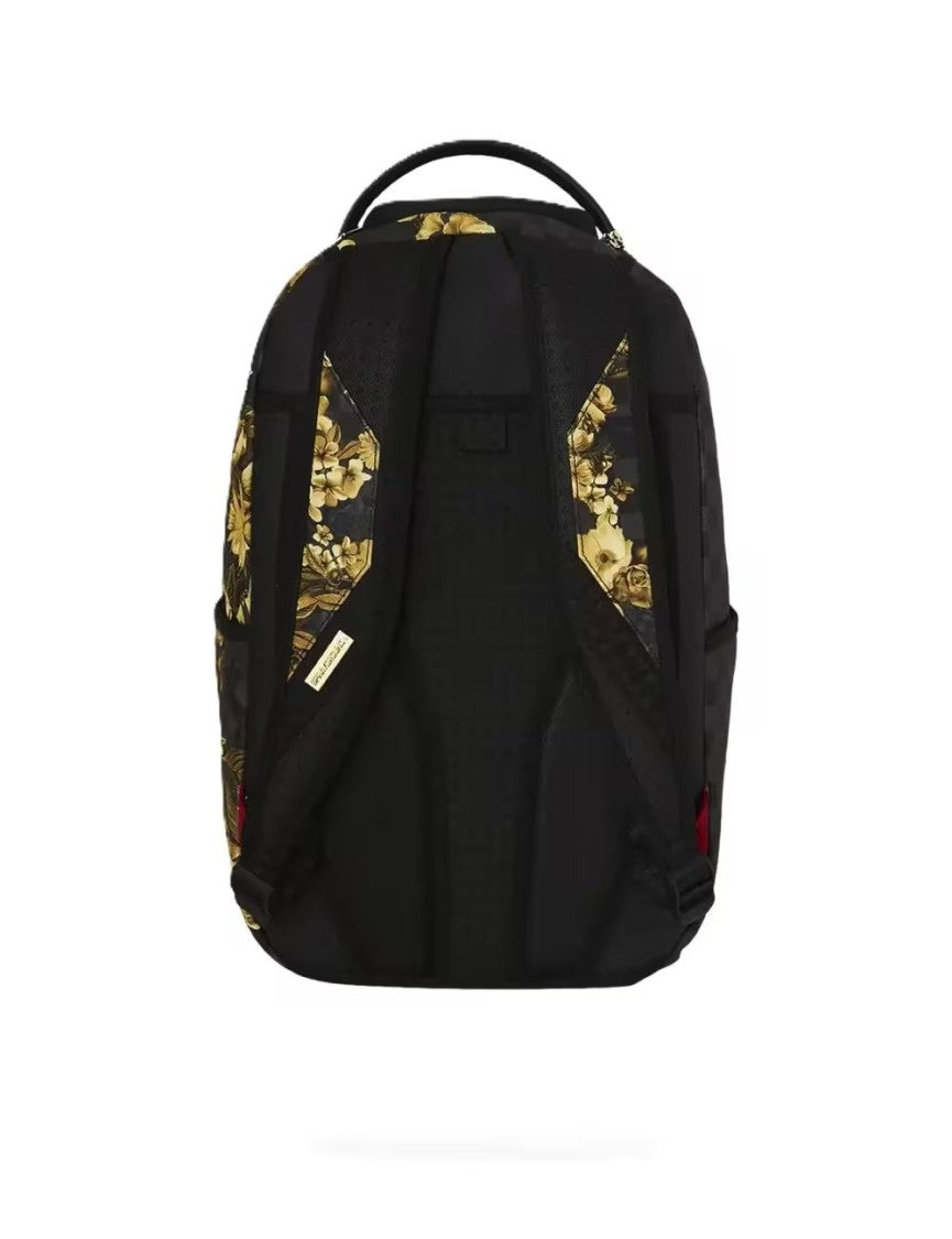 Sprayground Gold Floral Remix Dlxsv Backpack With Spacious Design