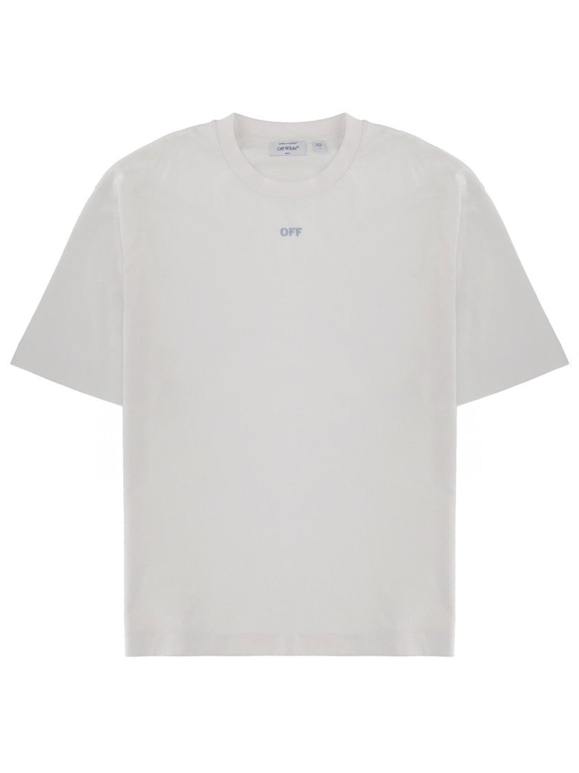 Off-White Crew Neck Relaxed Cotton T-Shirt
