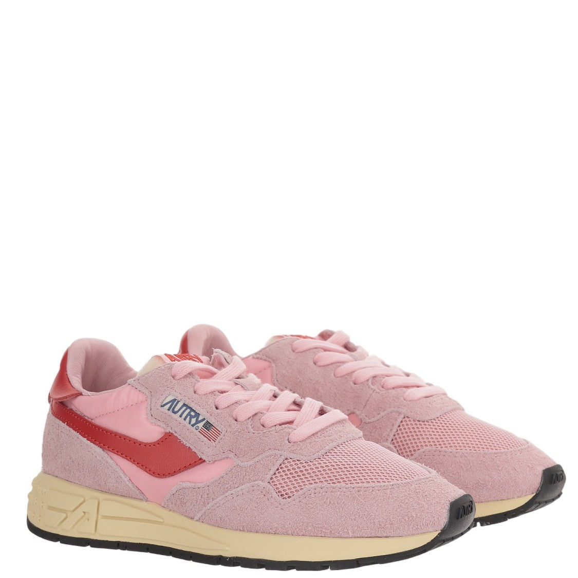 Autry Panel Design Sneakers With Front Lacing And Logo Details