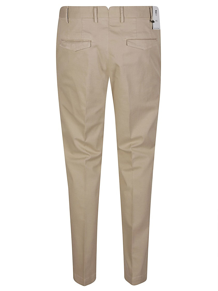 Pt Torino Master Tailored Beige Straight-Leg Pants