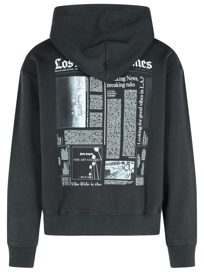 Palm Angels Black Cotton Sweatshirt