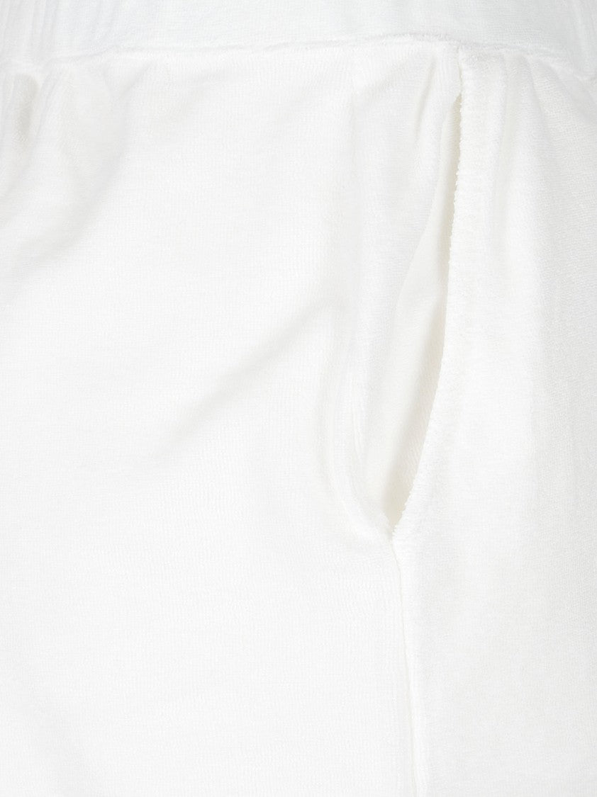 Majestic Filatures White Shorts With Elastic Waistband And Drawstring