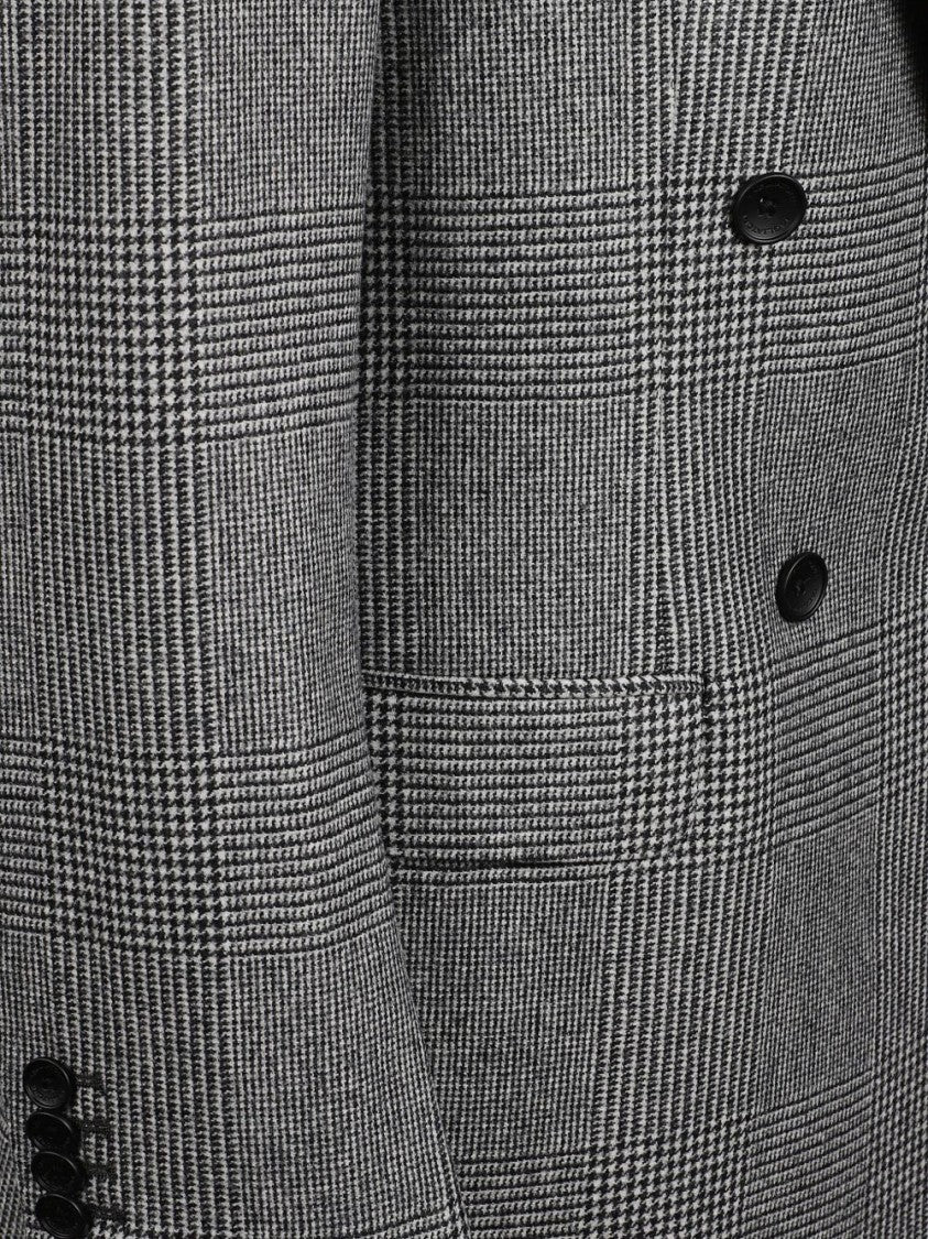 Tagliatore Checked Wool Suit With Double-Breasted Jacket