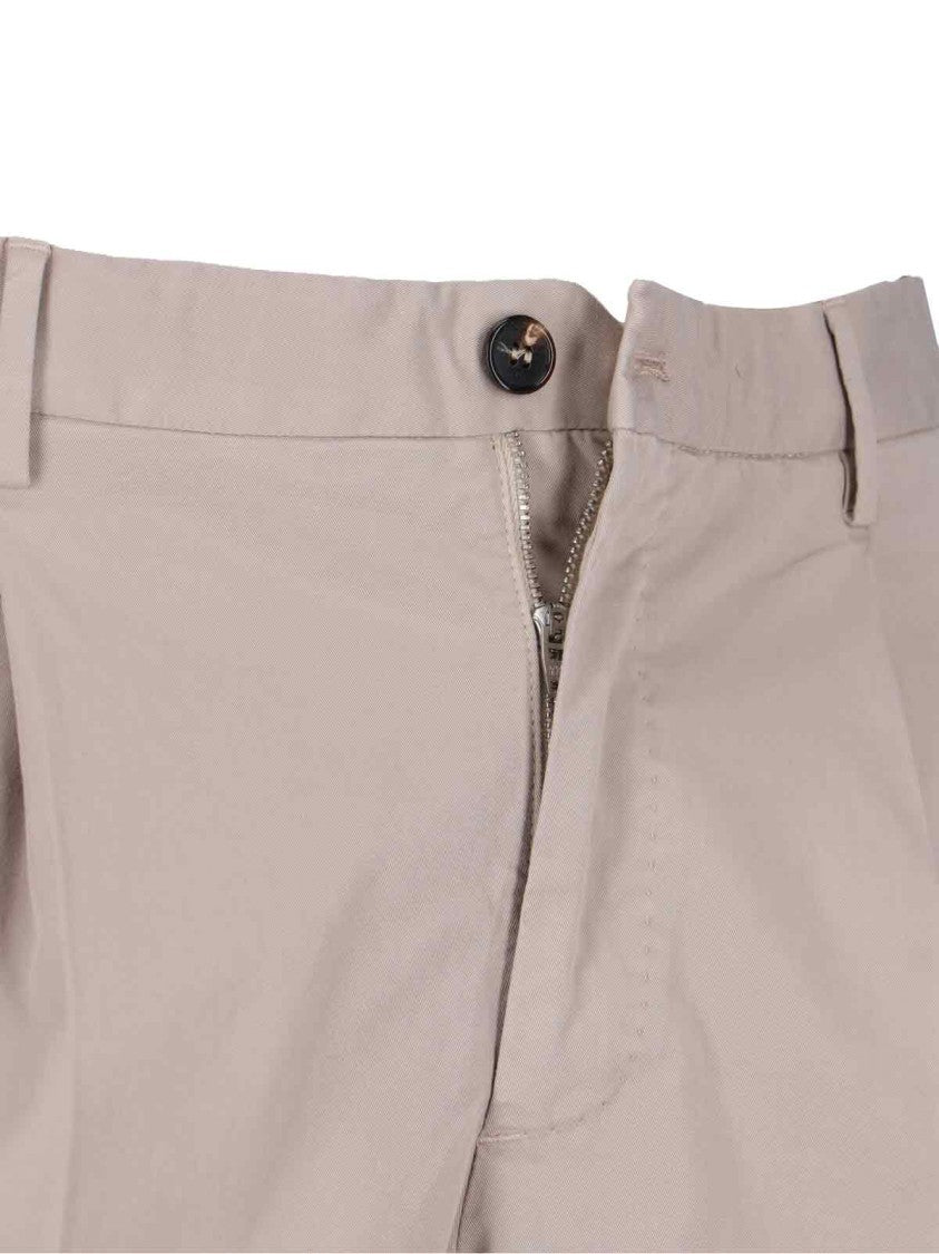 Incotex High-Waisted Beige Chino Pants With Tailored Detailing