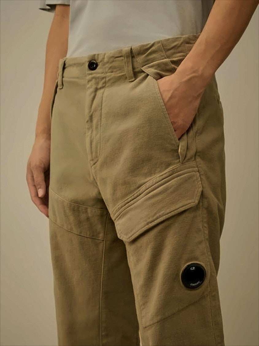 C.P. Company Relaxed Fit Moleskin Stretch Cargo Pants