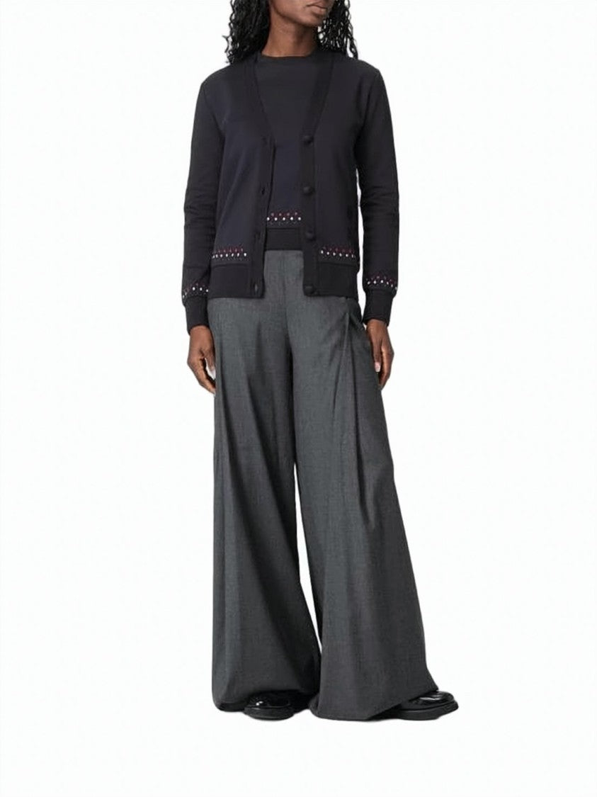 Thom Browne Short-Sleeved Fitted Top With Dotted Pattern