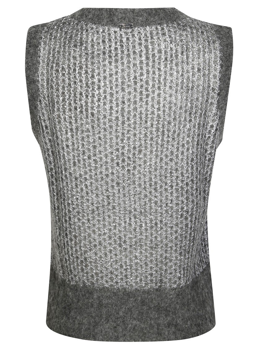 Herno Perforated Vest With Sequins
