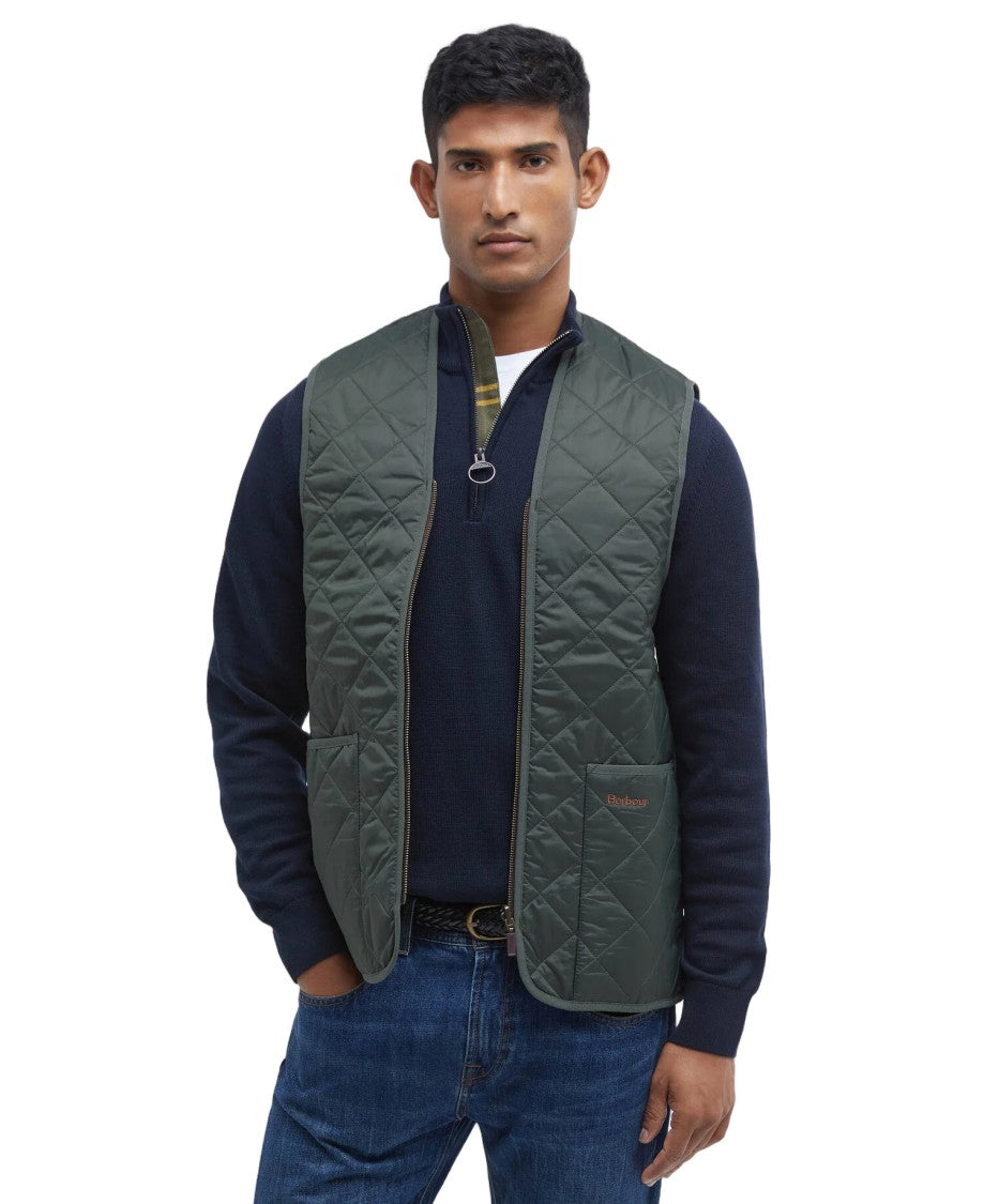 Barbour Quilted Zip-In Waistcoat With Versatile Design