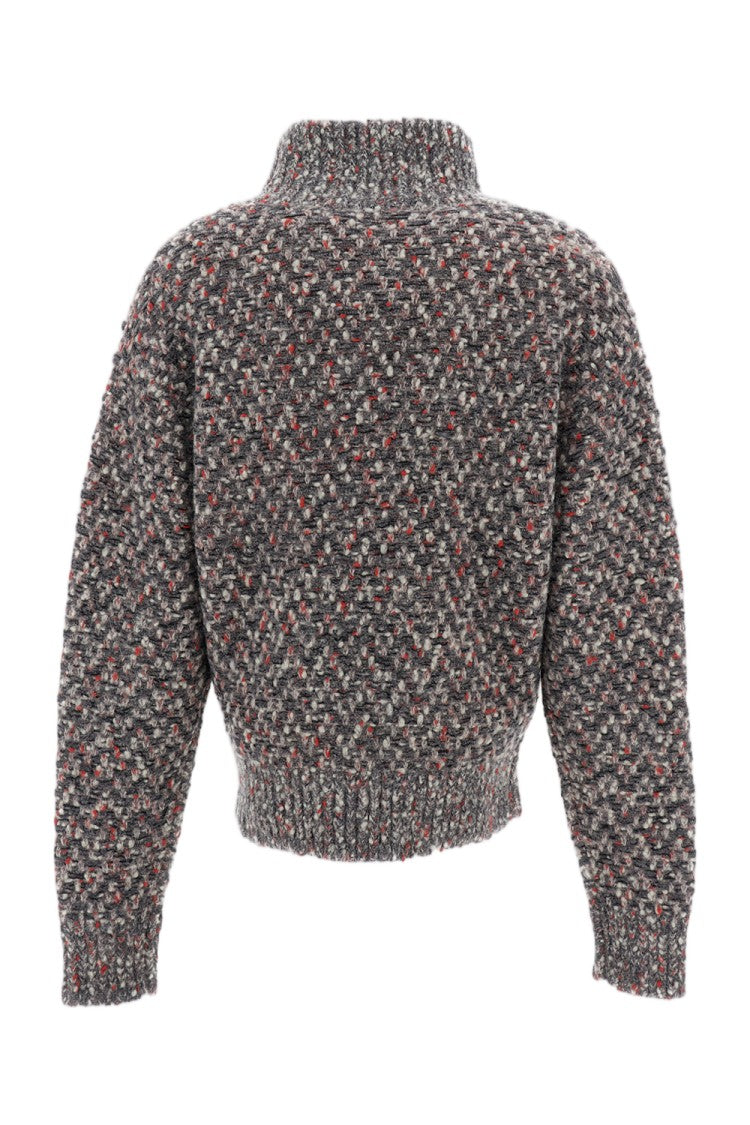 Stella Mccartney Tweed Knit Cropped Crewneck Sweater