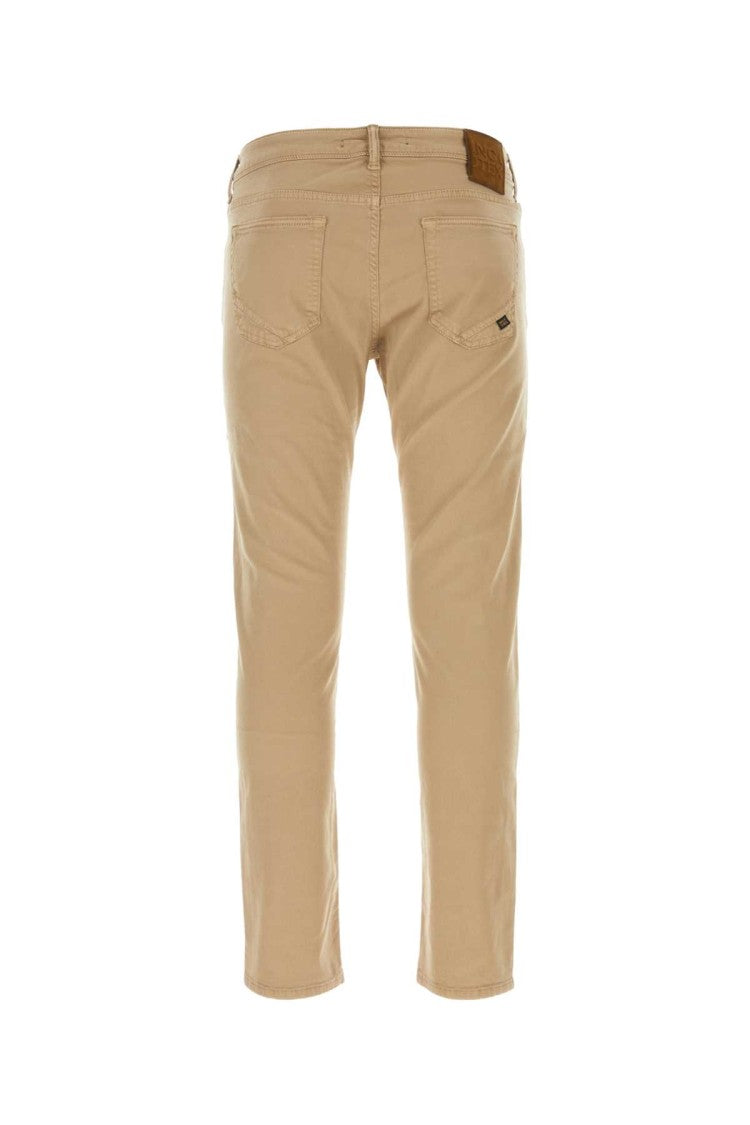 Incotex Slim Fit Beige Stretch Cotton Pants