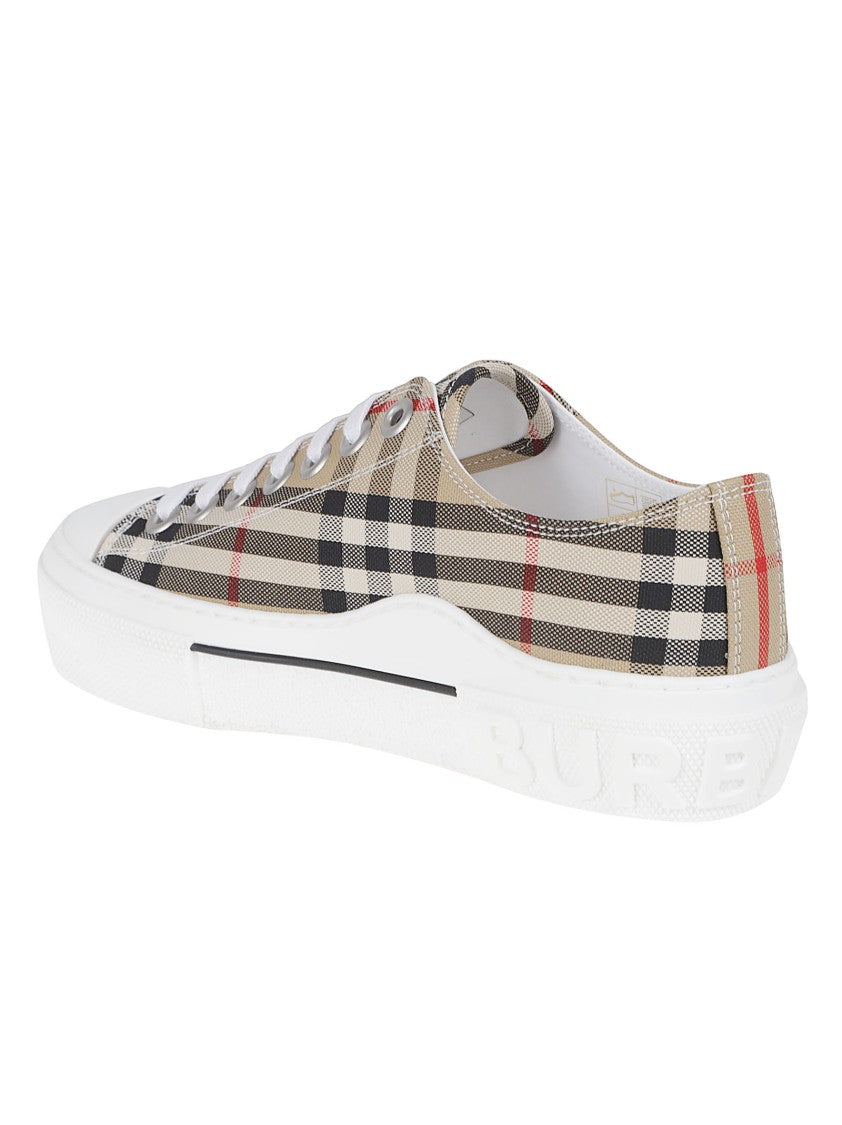 Burberry Classic Checkered Low-Top Sneakers With Embossed Branding