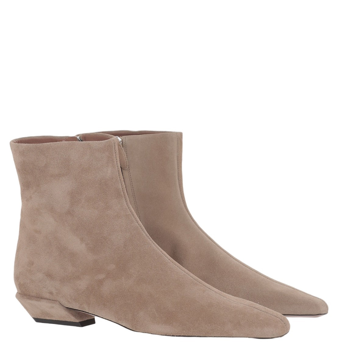 Paris Texas Beige Pointed Toe Leather Boots