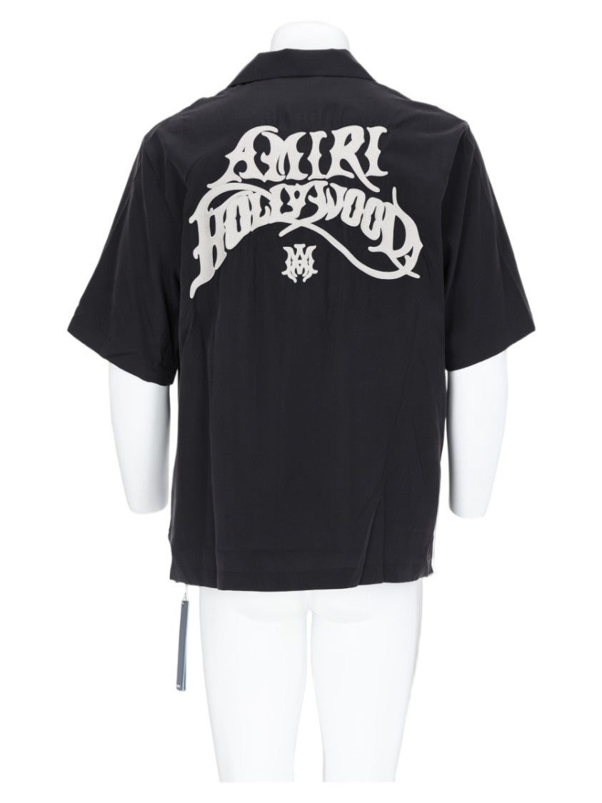Amiri Black Short-Sleeve Graphic Casual Shirt