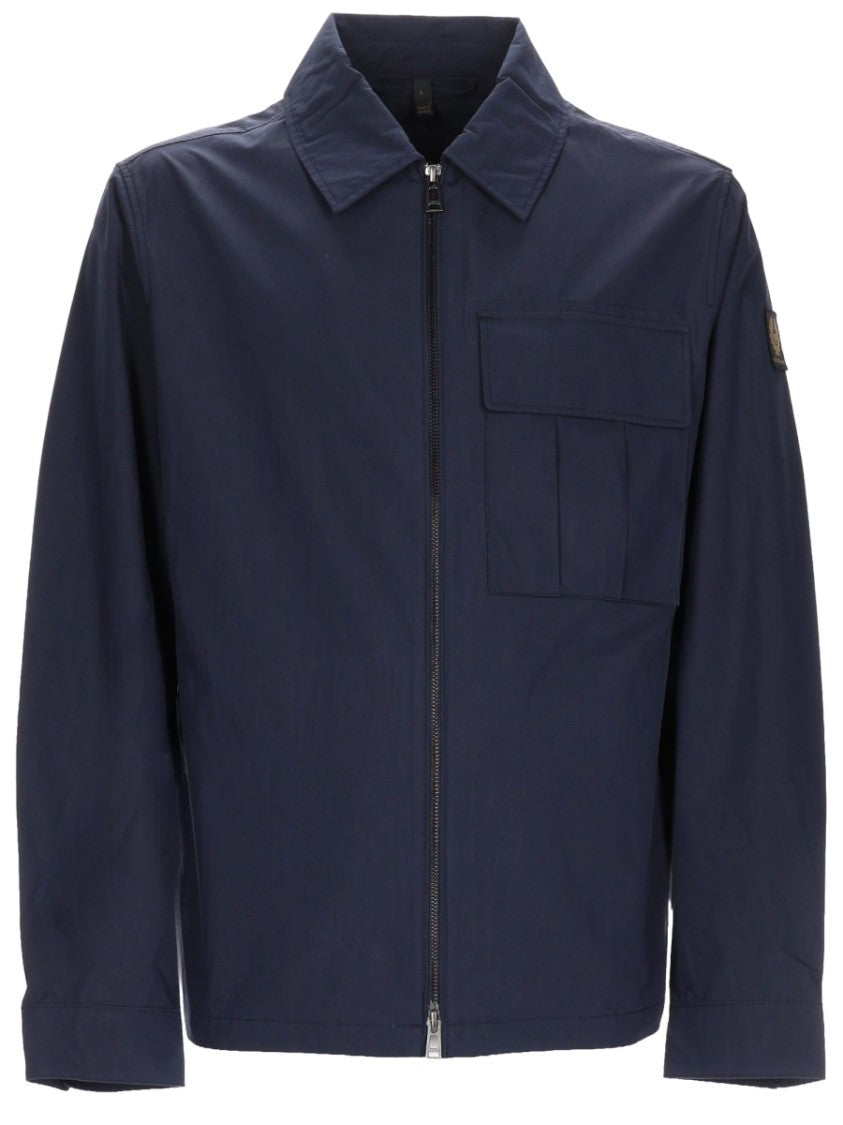 Belstaff Cargo Cotton-Blend Zippered Overshirt