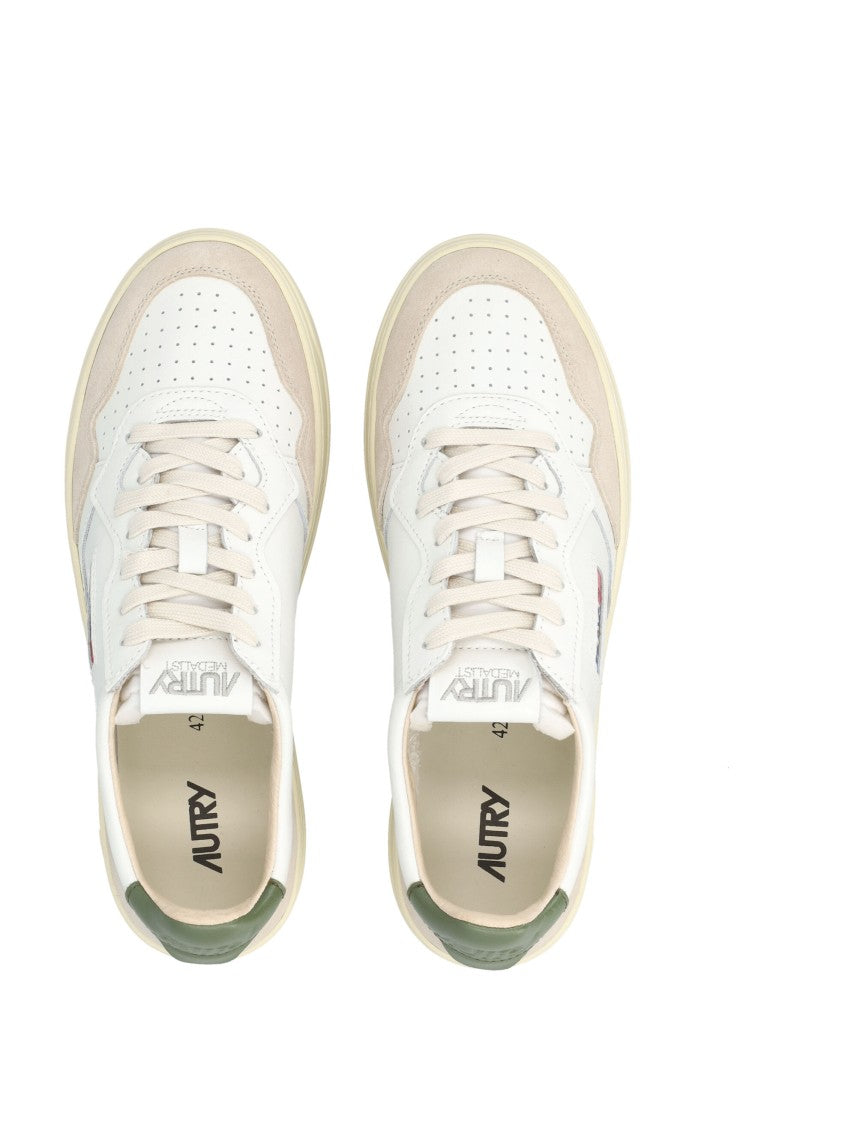Autry Low-Top Sneakers With Perforated Detailing And Suede Overlays