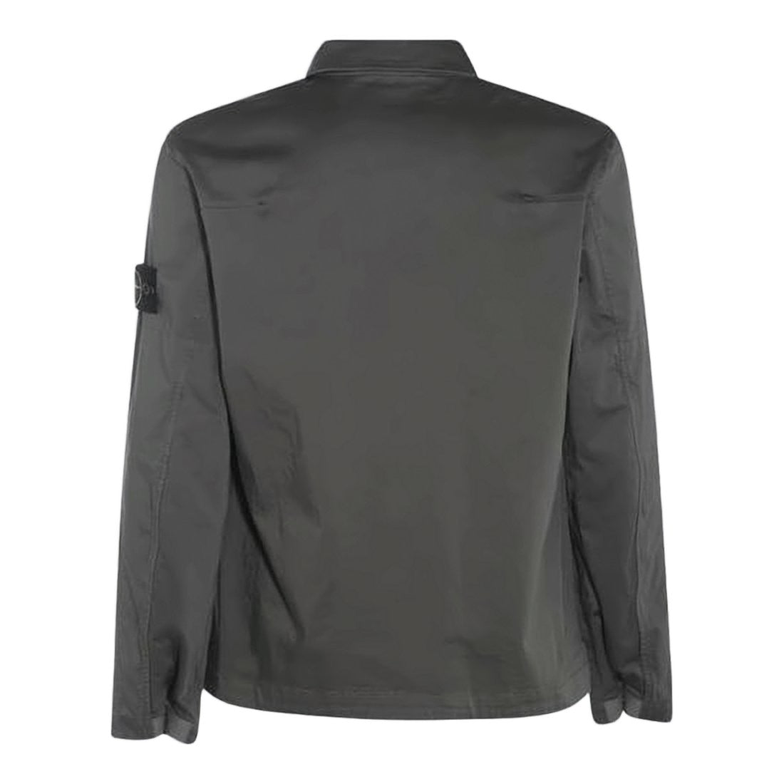 Stone Island Minimalist Grey Jacket With Front Zip Closure