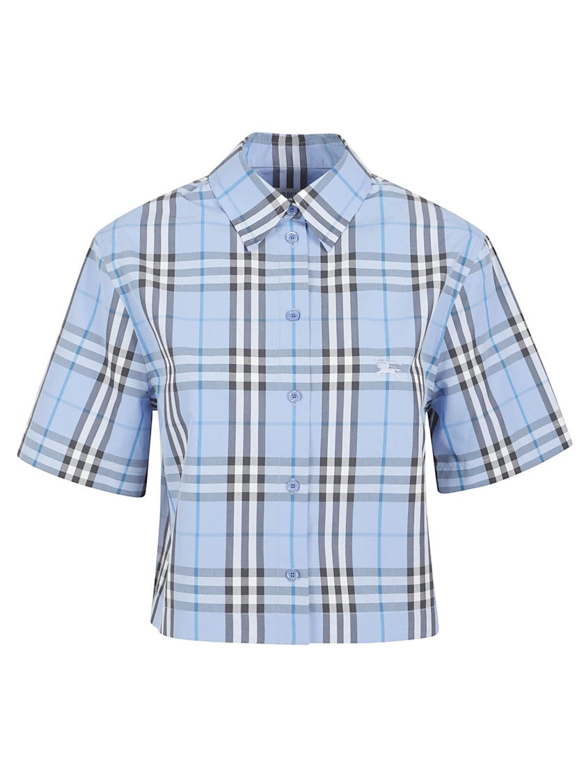 Burberry Cropped Shirt With Classic Check Pattern
