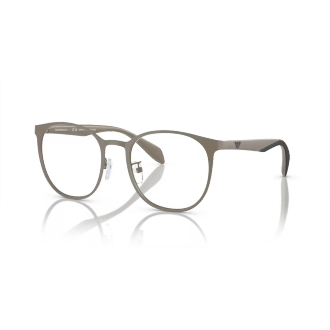 Emporio Armani 1148 Vista Rounded Square Metal Frame Eyeglasses With Adjustable Nose Pads