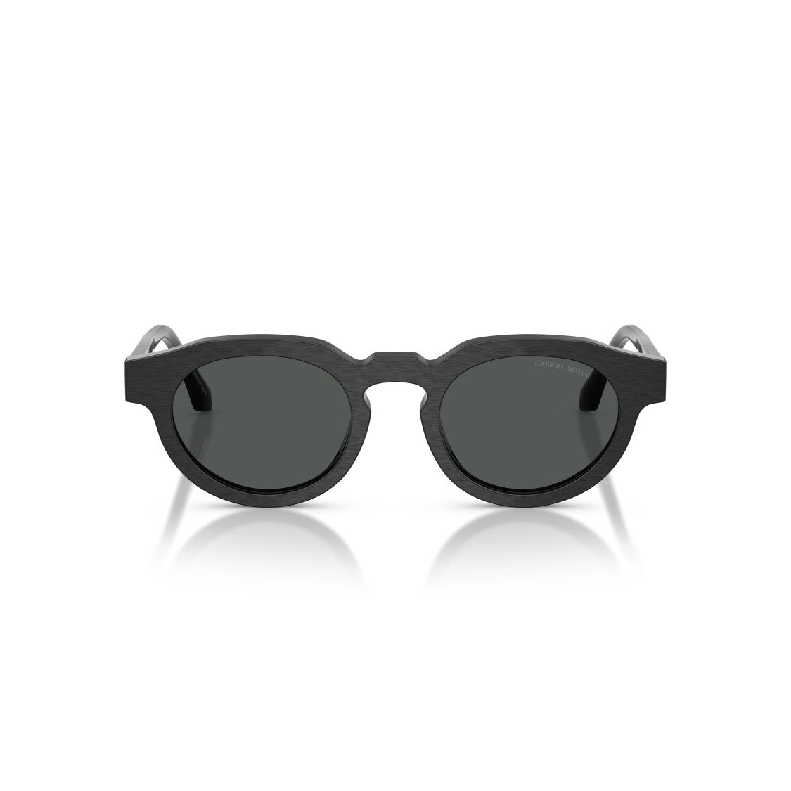 Giorgio Armani 0Ar8255u Bold Round Acetate Sunglasses With Matte Black Finish