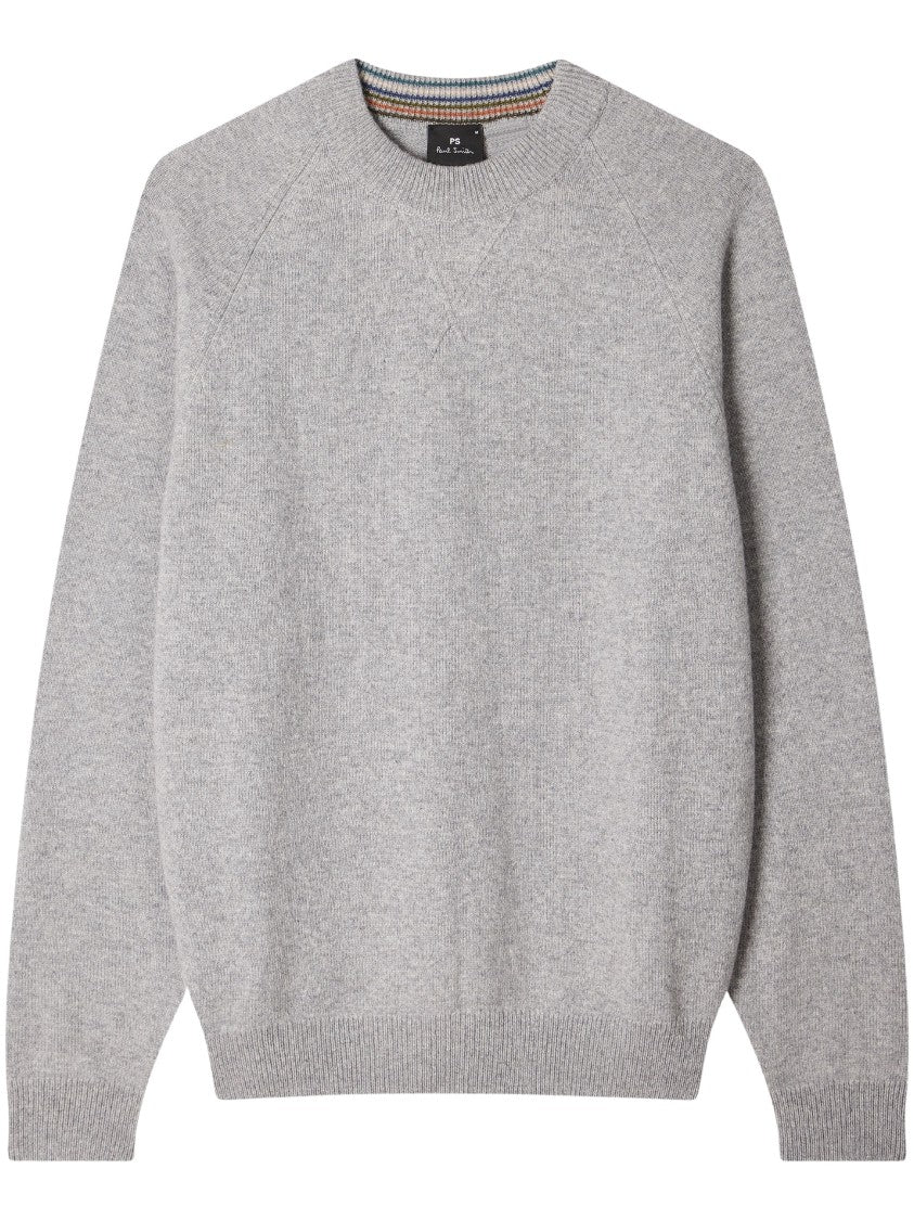 Paul Smith Merino Wool Raglan-Sleeve Sweater With Subtle Heathered Effect