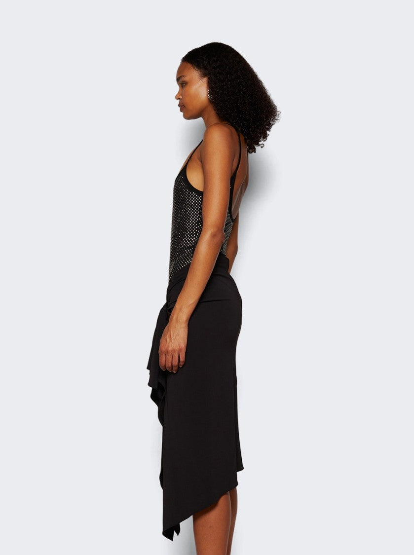 The Attico Asymmetrical Hem Bodycon Midi Dress