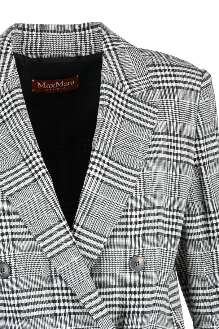 Max Mara Staffa Double-Breasted Jacket - Grey/Black