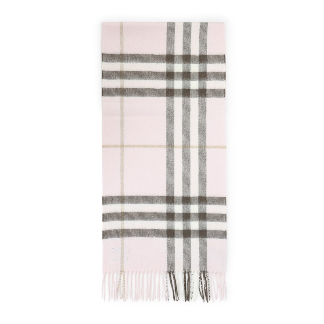 Burberry Cashmere Check Pattern Scarf In Pink
