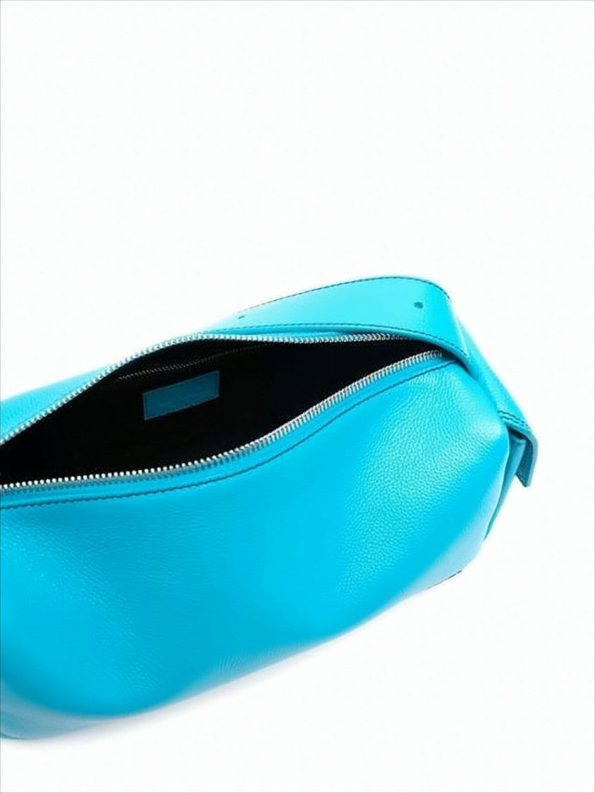 Sunnei Calf Leather Crossbody Bag With Zippered Top Closure