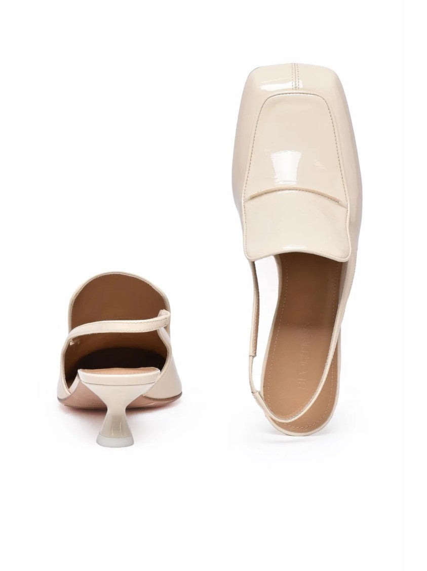 Sportmax White Patent Leather Pevera Chanel Pumps