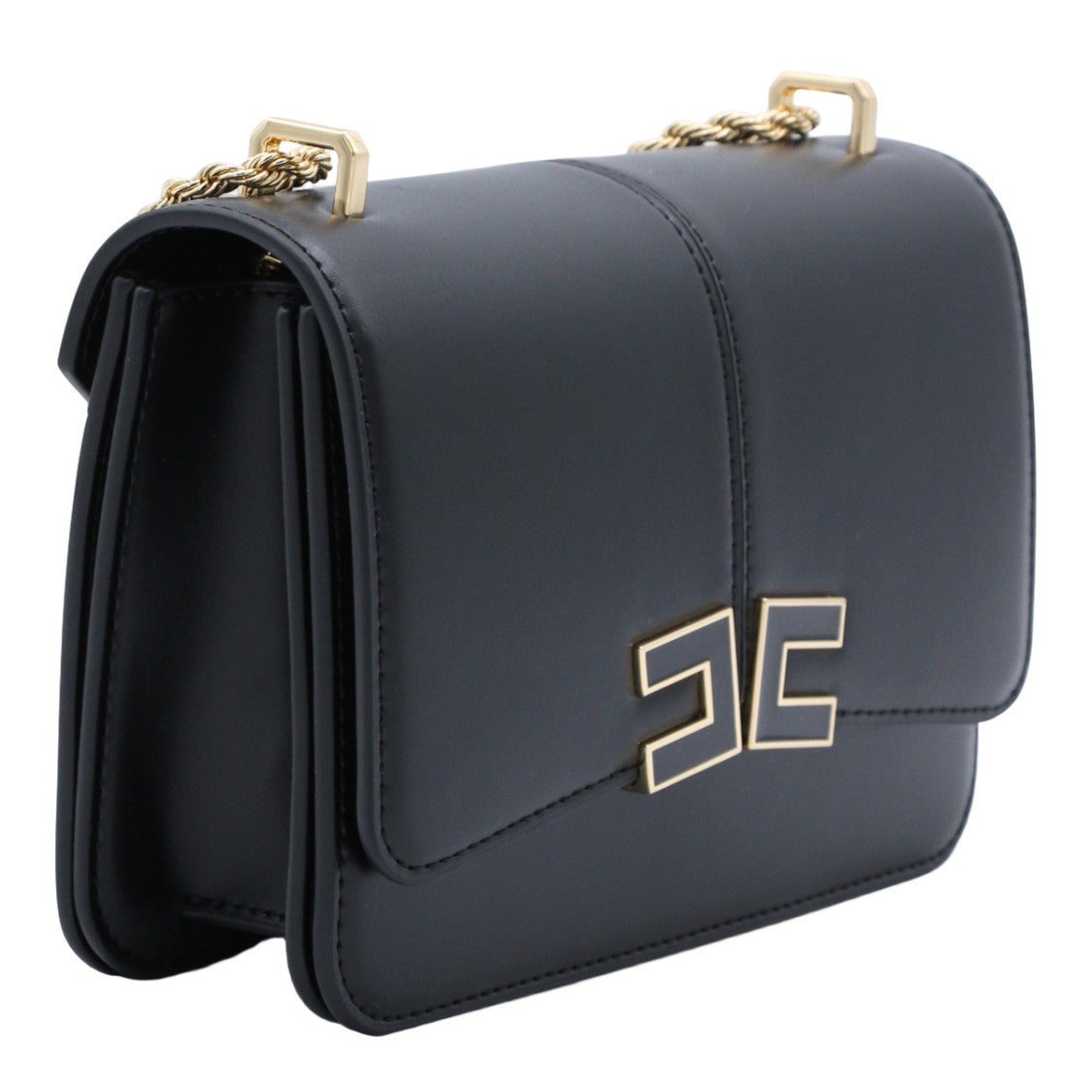Elisabetta Franchi Structured Black Bag With Minimalist Design