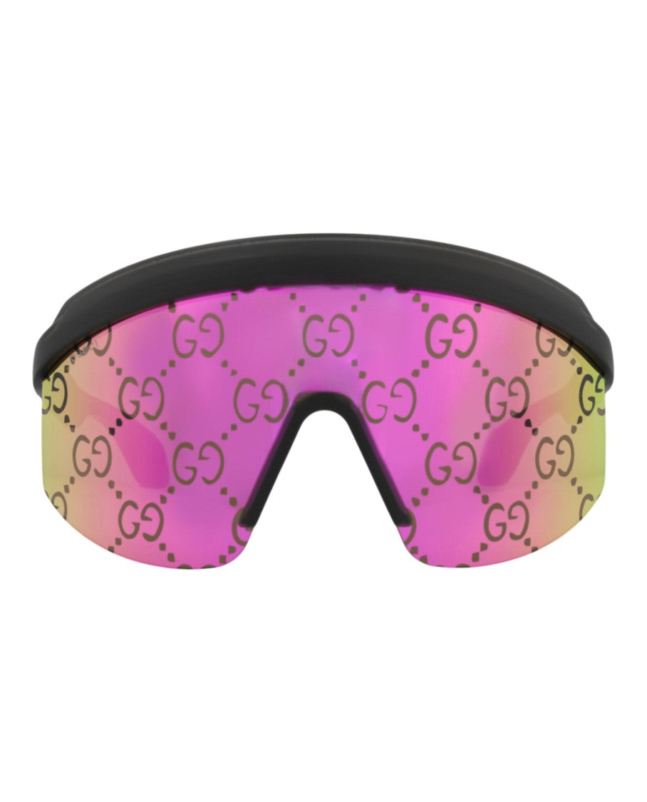 Gucci Shield-Frame Injection Sunglasses